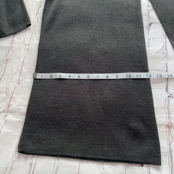 Moth Tie Front Wide Leg Knit Gray Cropped Sweater Wool Blend Pants M Workwear - Picture 8 of 11